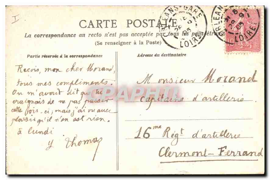 CPA Orleans L'Abside de la Cathedrale  — Verso