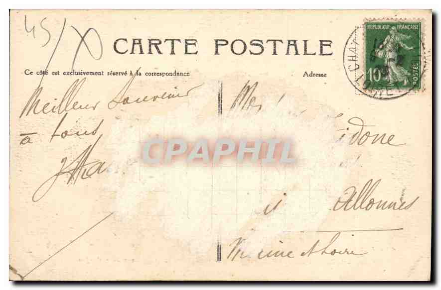 CPA Chatillon Coligny Loiret Le Chateau le puits sculpe par Jean Goujon  — Back