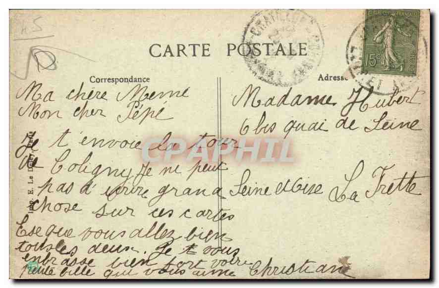 CPA Chatillon Coligny Loiret La Tour de Vauvert et le Milleron  — Back