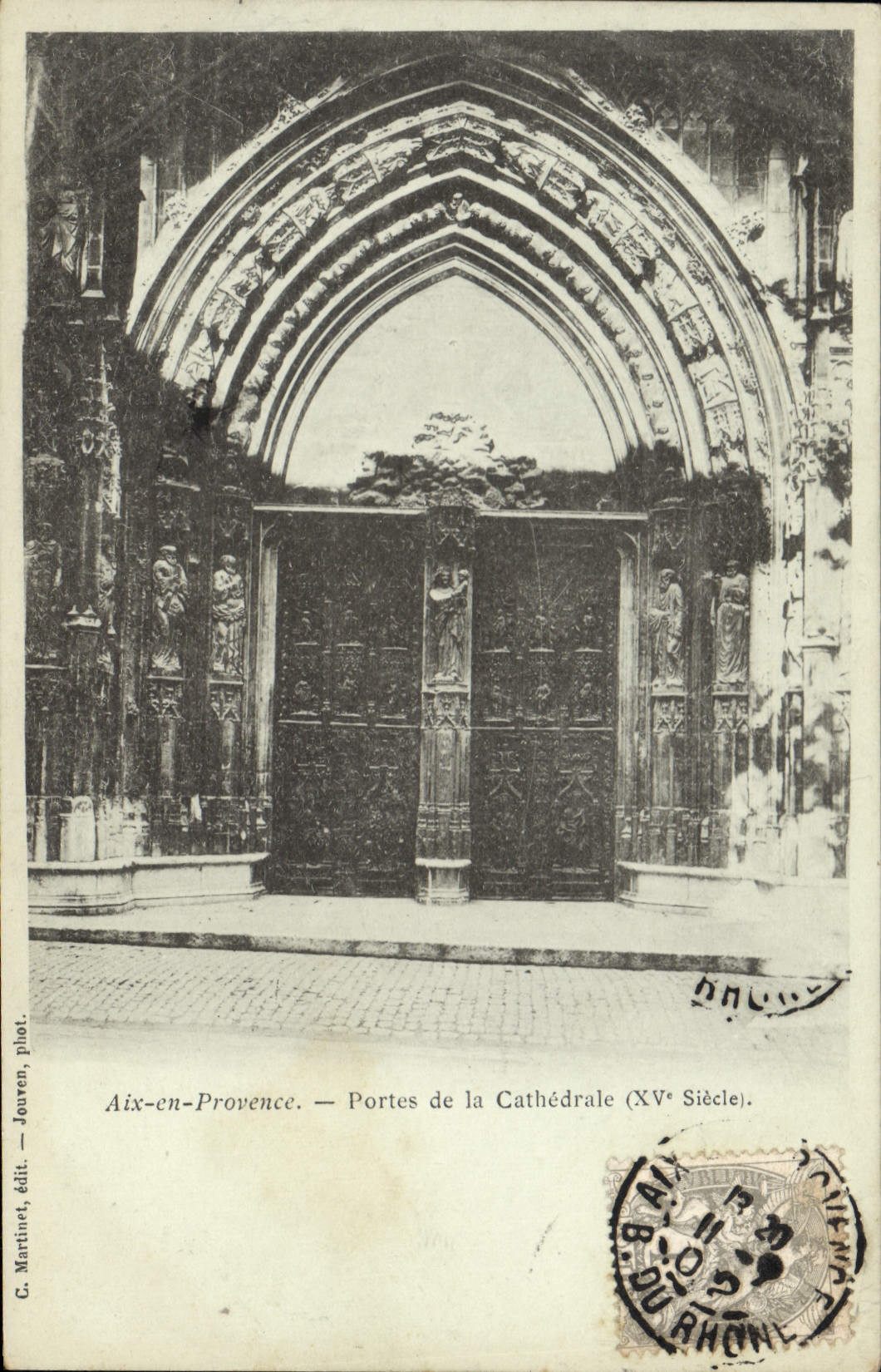 Aix-en-Provence — Tore der Kathedrale (15. Jahrhundert) — G. Martinet, Verlag — Jouvén, Foto