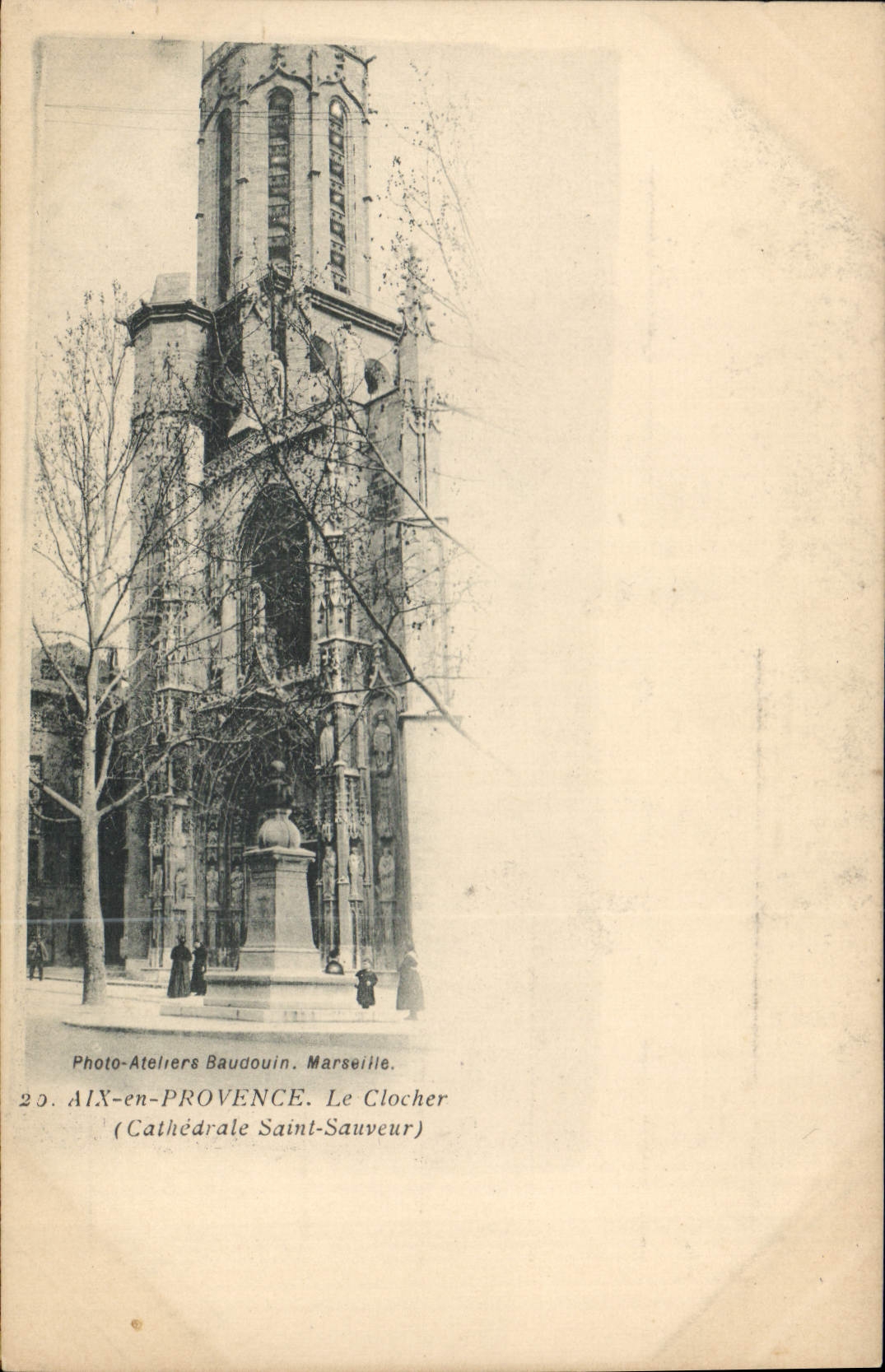 Aix-en-Provence — Le Clocher de la Cathédrale Saint-Sauveur — Photo-Ateliers Baudouin, Marseille