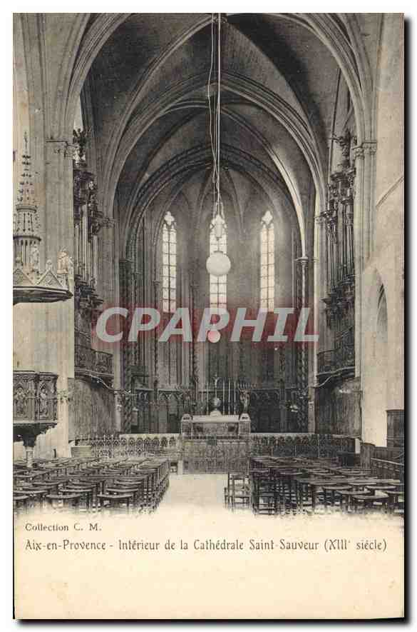 Aix-en-Provence — Innenansicht der Kathedrale Saint Sauveur (13. Jahrhundert) — Sammlung C. M.