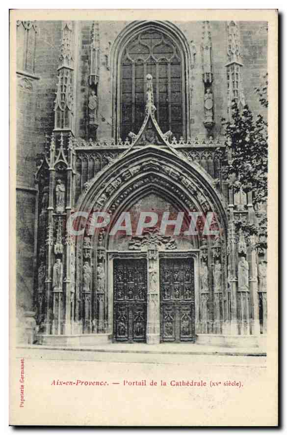 CPA Aix en Provence Portail de la Cathedrale Saint Sauveur XV siecle 