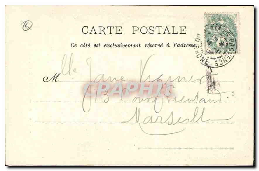 CPA Aix en Provence Portail de la Cathedrale Saint Sauveur XV siecle  — Verso