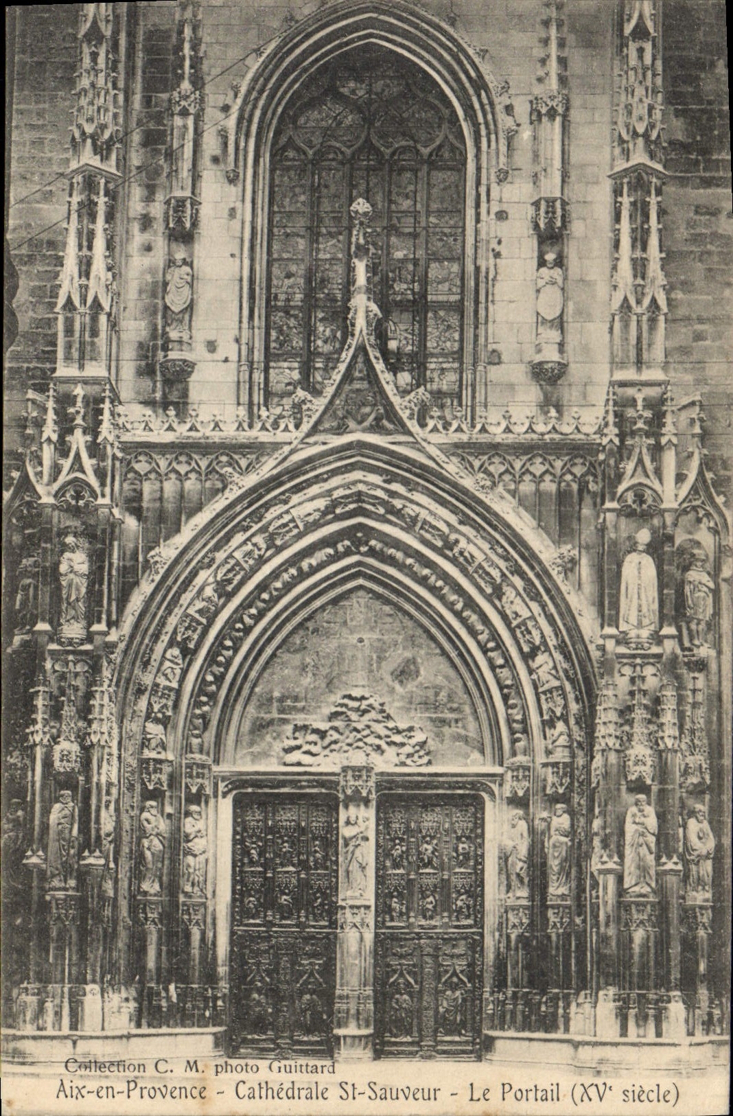 Aix-en-Provence - Cathédrale St-Sauveur - Le Portail (XVe siècle) — photo Guittard