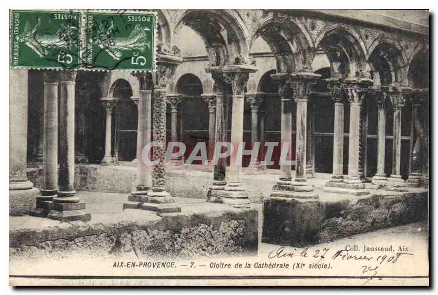 Aix-en-Provence — Klostergarten der Kathedrale (11. Jahrhundert) — Sammlung Jausseaud, Aix