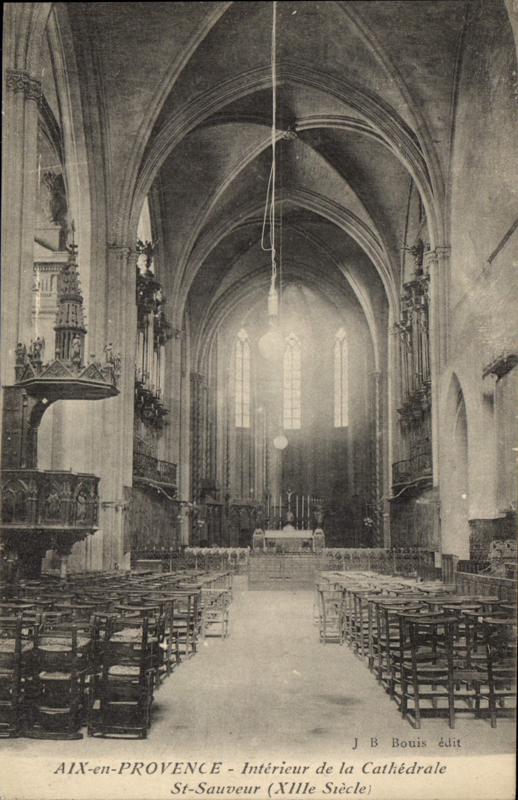 AIX-en-PROVENCE - Intérieur de la Cathédrale St-Sauveur (XIIIe Siècle) — J B Bouis édit