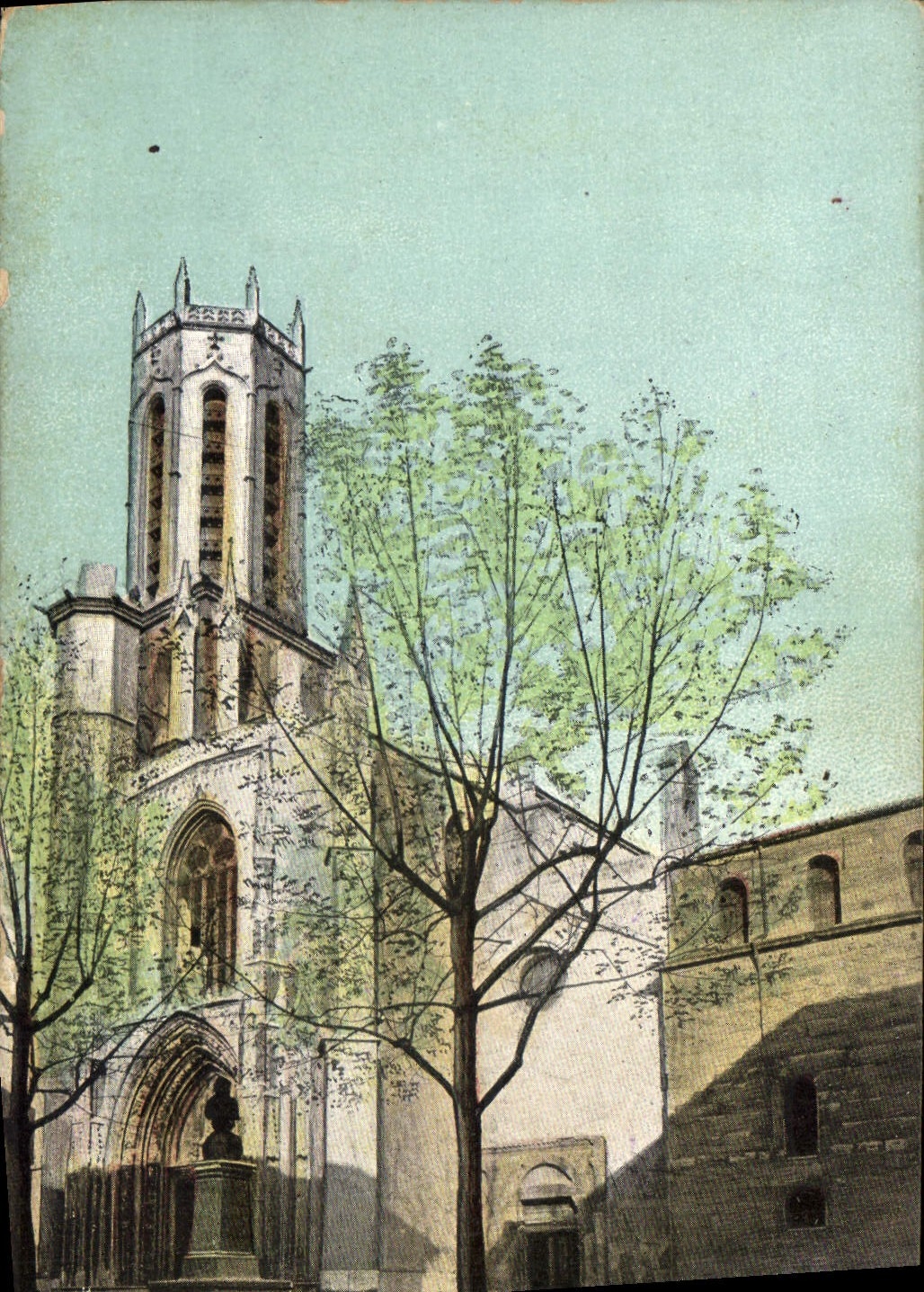 Cathédrale — vue de la tour et de l'entrée — éditeur AQUA PARIS