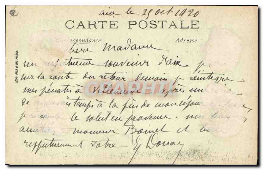 CPA Aix en Provence Cathedrale Saint Sauveur La Charite de St Martin  — Rückseite