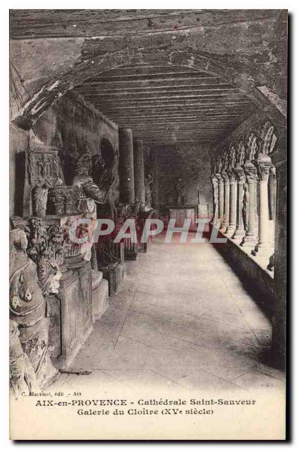 Aix-en-Provence — Galerie du Cloître — Cathédrale Saint-Sauveur (XVe siècle) — C. Martine, édit. Aix