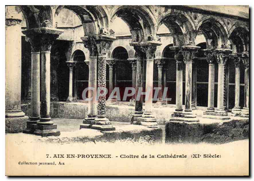 Aix-en-Provence — Cloître de la Cathédrale (XIe Siècle) — Collection Jaussaud