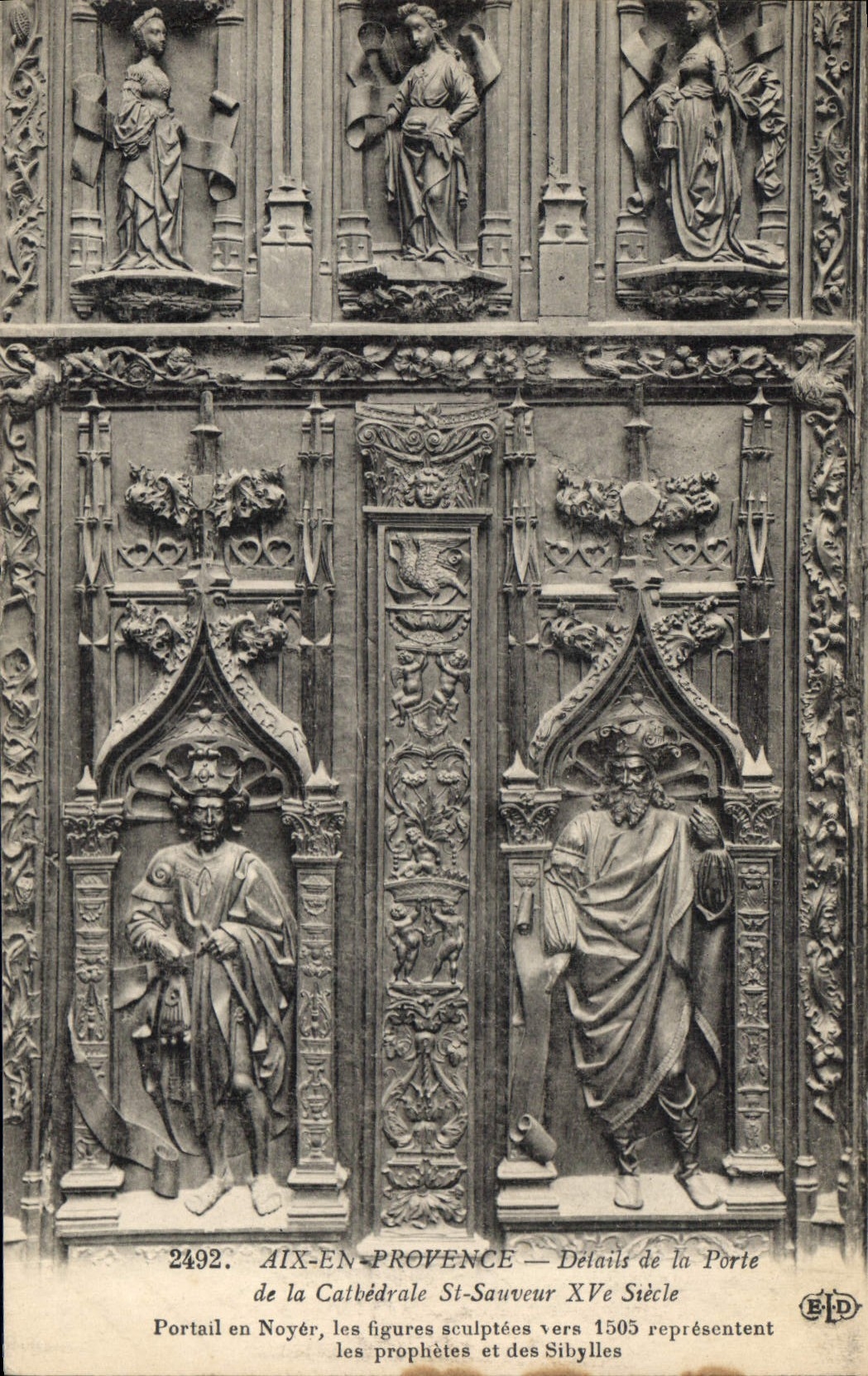 Aix-en-Provence — Details des Portals der Kathedrale Saint-Sauveur — 15. Jahrhundert