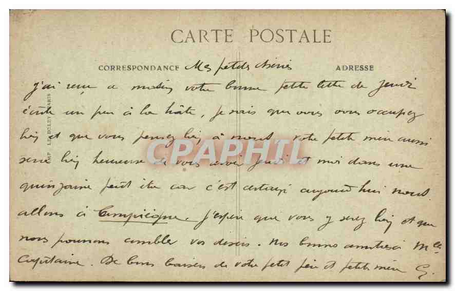 CPA Marseille fontaine Cantini de Prado  — Rückseite