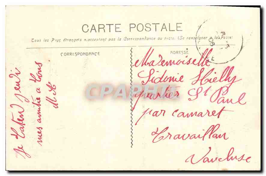 CPA Marseille N D de la garde  — Rückseite