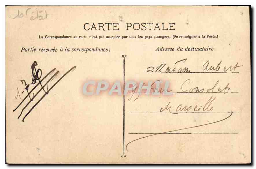 CPA Marseille la Bourse  — Verso
