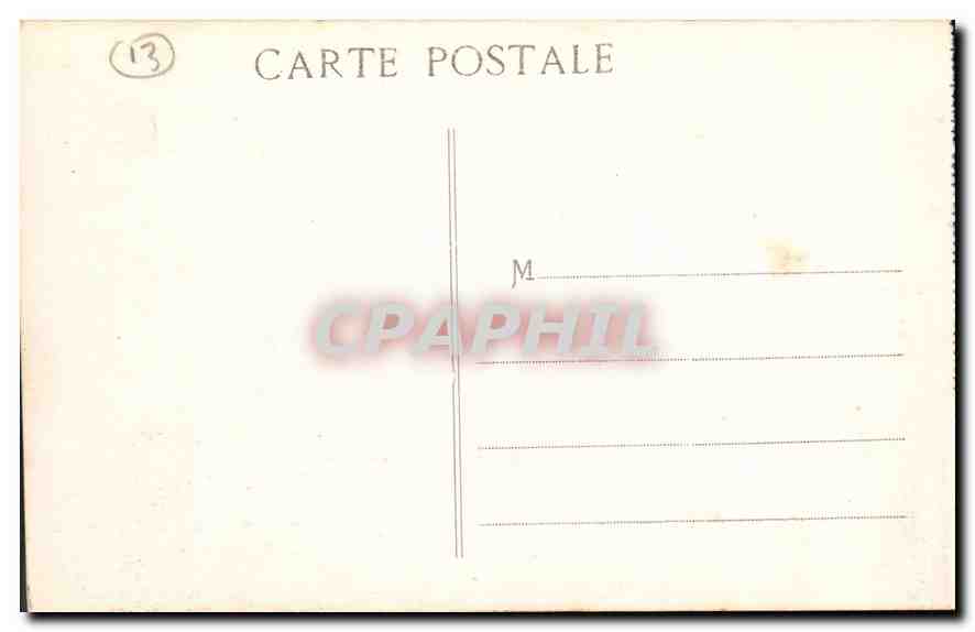 CPA Marseille rue de la Republique Tramway — Rückseite
