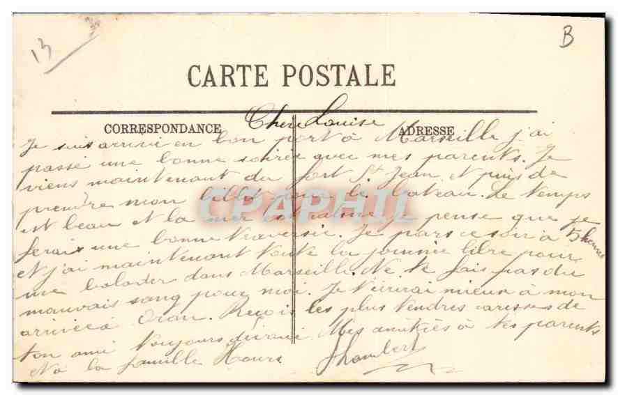 Marseille — La Cathédrale et le Port Saint-Jean — LL. — n° 294 — Verso
