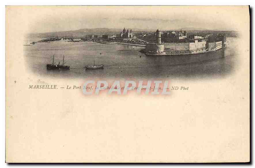 Marseille — Le Port Neuf, la cathédrale et le Fort Saint-Jean — ND Pbot
