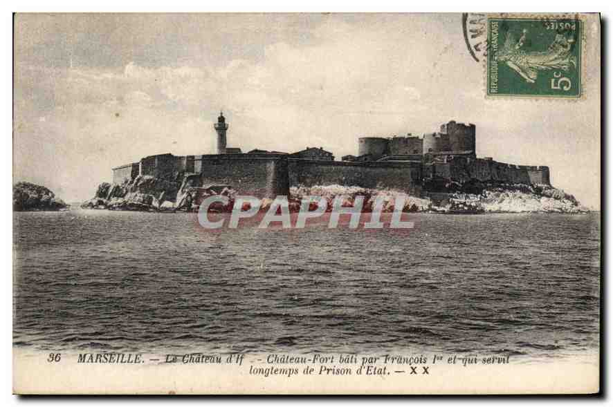 CPA Marseille le chateau d'If chateau Fort bati par Francois I et qui servit longtemps de Prison d'E
