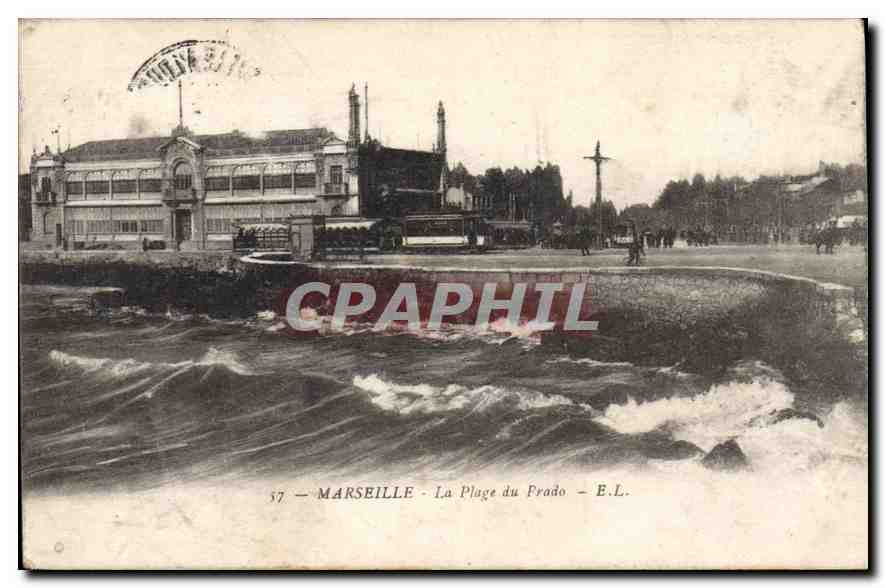 CPA Marseille la plage du Prado 