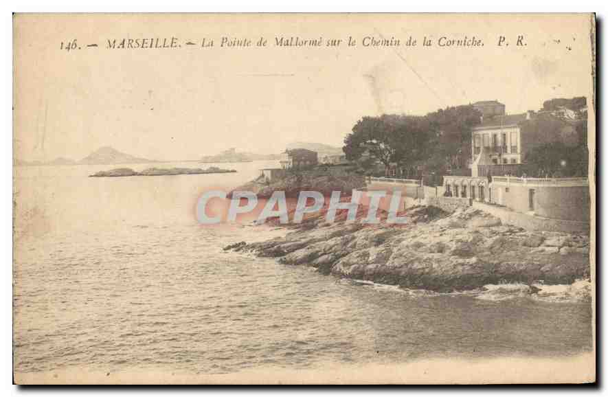 CPA Marseille la pointe de Mallarme sur le chemin de la Corniche 