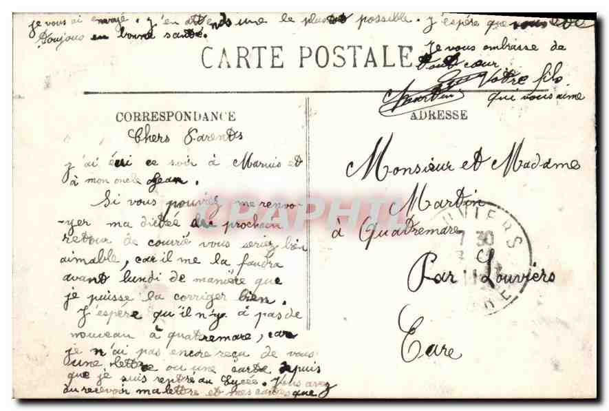 Marseille — La Cathédrale prise du Vieux Port — L.L. — Verso