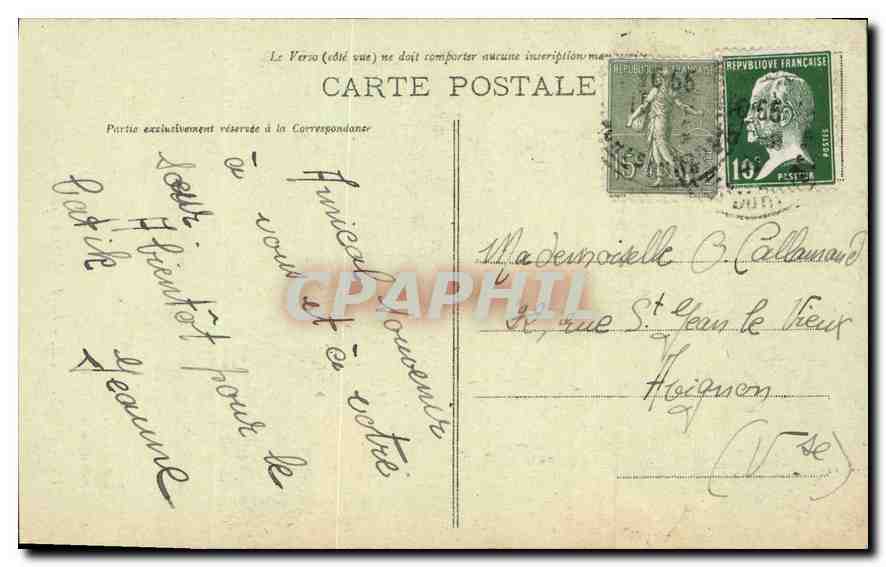 CPA Marseille Notre Dame de la Garde a travers les Pins  — Rückseite