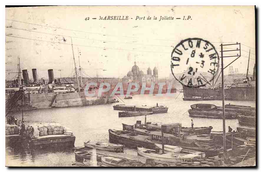 CPA Marseille Port de la Joliette Bateaux