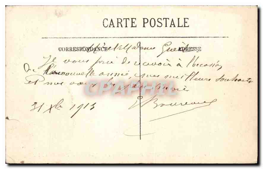 CPA Marseille Le Chateau d'If bati par Francois I et qui servit longtemps de Prison d'Etat Bateau — Verso