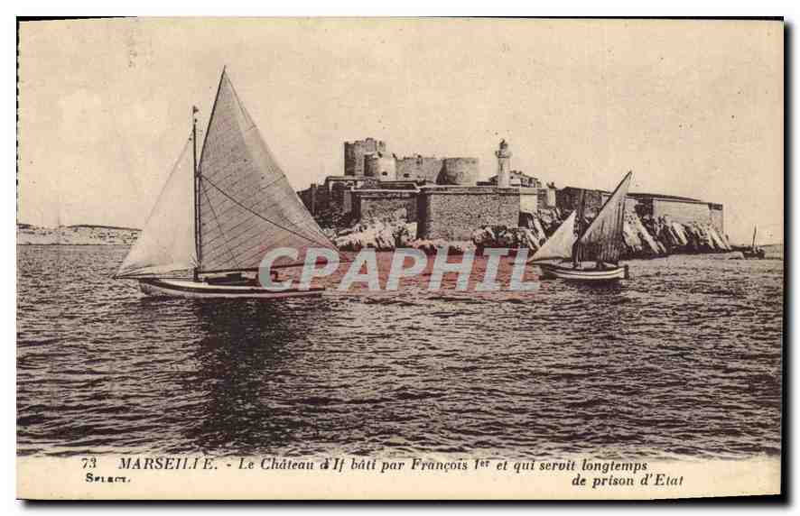 CPA Marseille le chateau d'If bati par francois I et qui servit longtemps de prison d'Etat Bateau