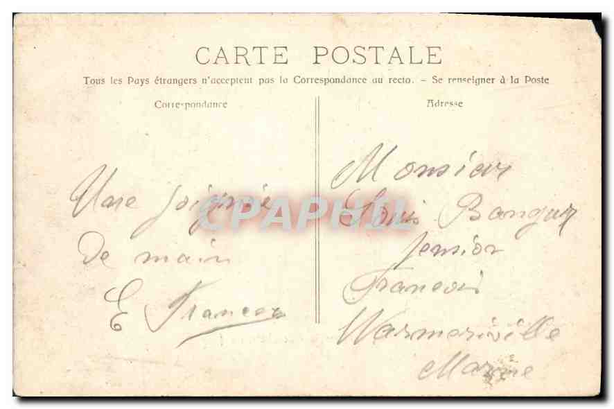 CPA Marseille le chateau d'If  — Verso