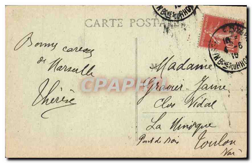 CPA Marseille Notre dame de la Garde  — Rückseite