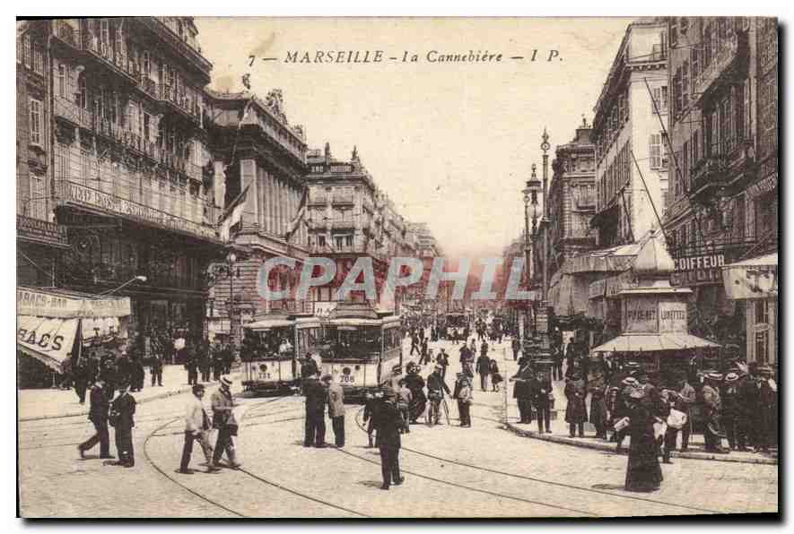 CPA Marseille La Cannebiere Tramways