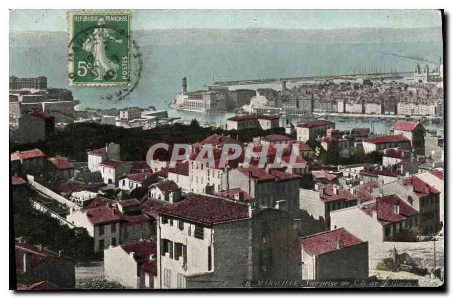 CPA Marseille Vue prise de Notre Dame de la Garde 
