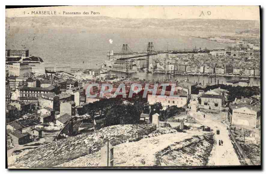 CPA Marseille Panorama des Ports 