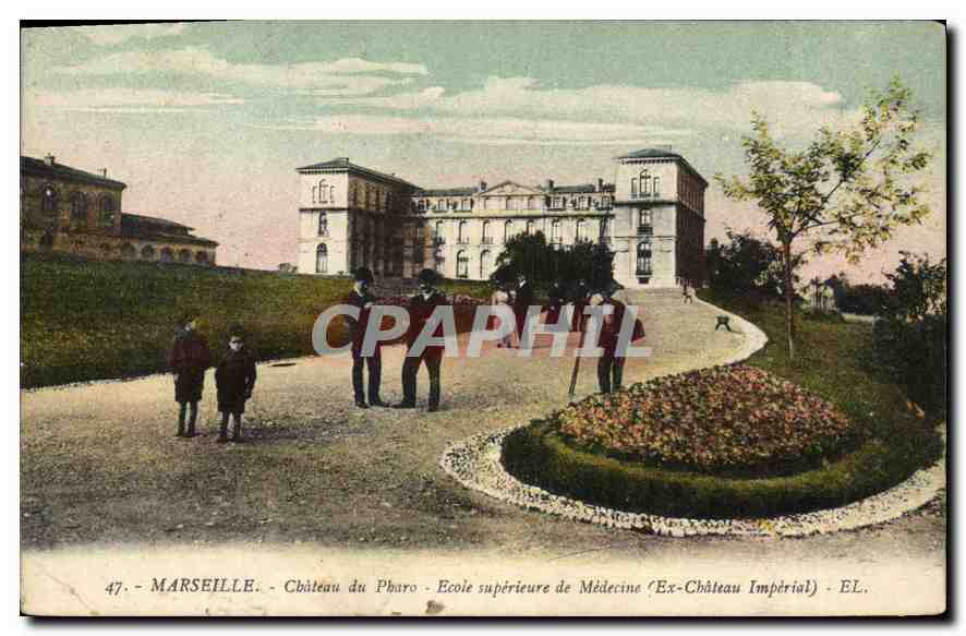 CPA Marseille Chateau du Pharo Ecole superieure de Medecine Ex chateau imperial