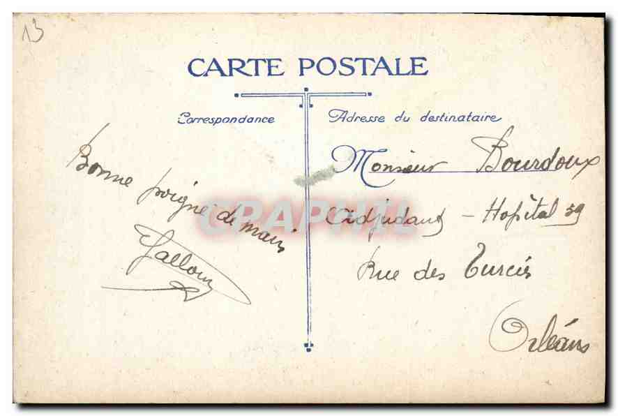 CPA Marseille Jardins du Pharo et Institu Pasteur  — Rückseite