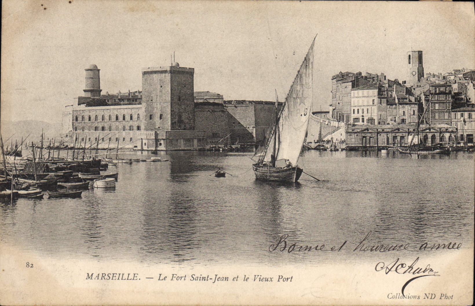 Marseille — Het Fort Saint-Jean en het Oude Haven — Collections ND Phot, n°82
