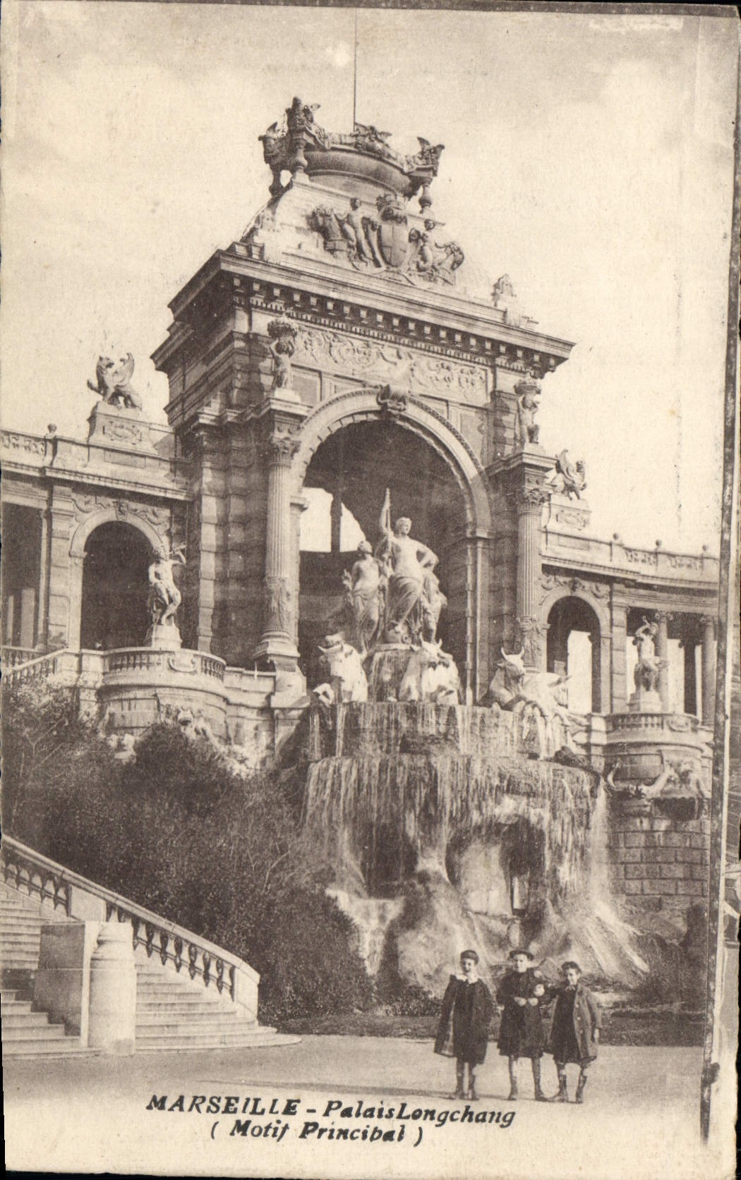 CPA Marseille palais Longchamp motif principal 