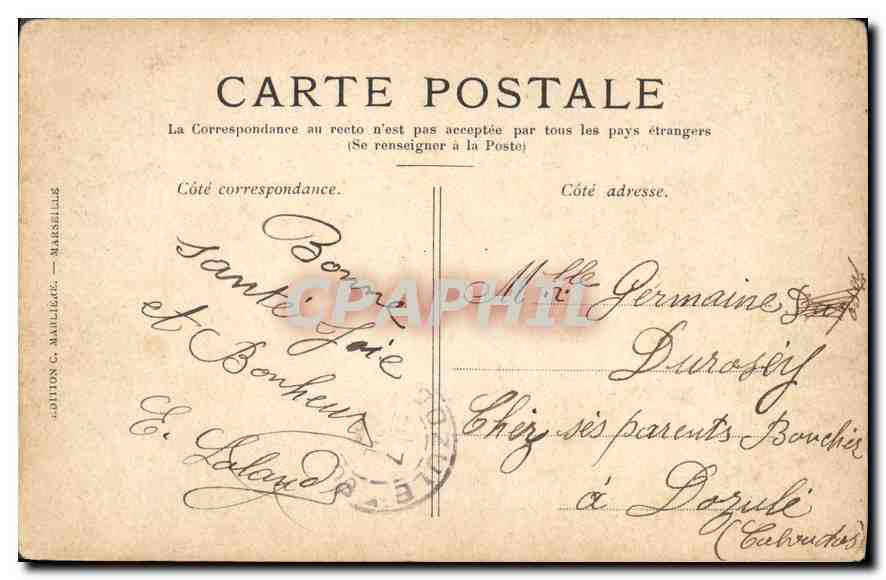 Marseille — La Cathédrale — Édition C. Marseille, n°12 — Verso
