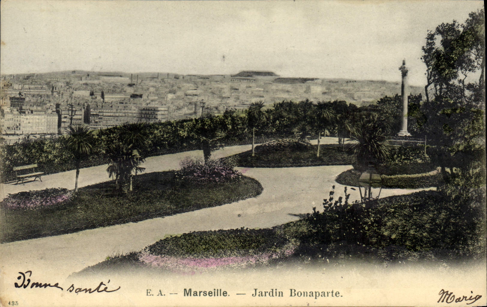 CPA Marseille Jardin Bonaparte Napoleon
