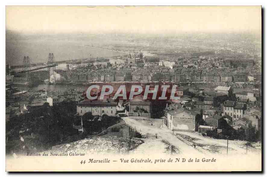 CPA Marseille vue generale prise de N D de la garde 