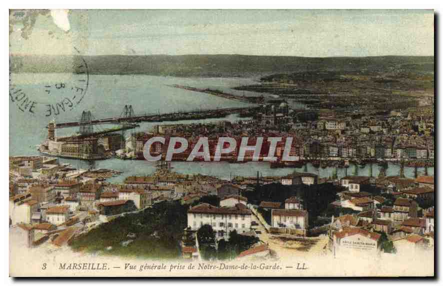 CPA Marseille vue generale prise de Notre Dame de la garde 
