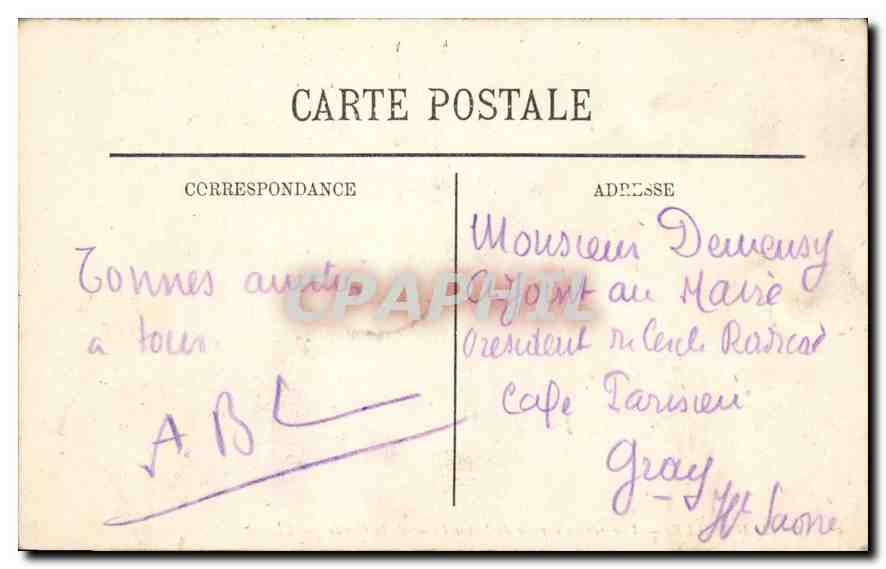 CPA Marseille vue generale prise de Notre Dame de la garde  — Rückseite