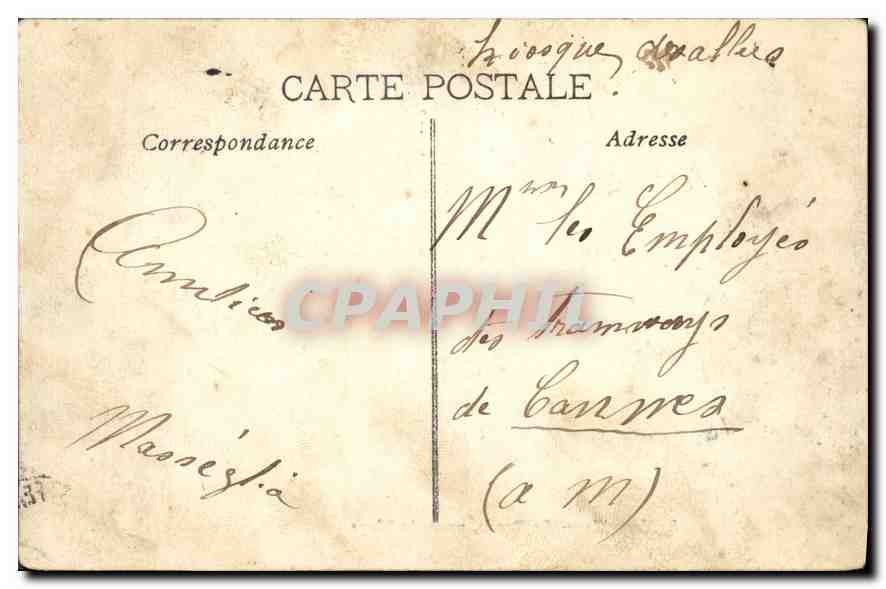 CPA Marseille le Prado vu de la Plage Tramways — Rückseite