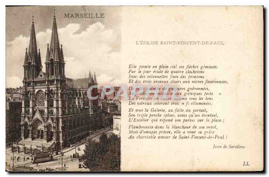 CPA Marseille l'Eglise Saint Vincent de Paul 