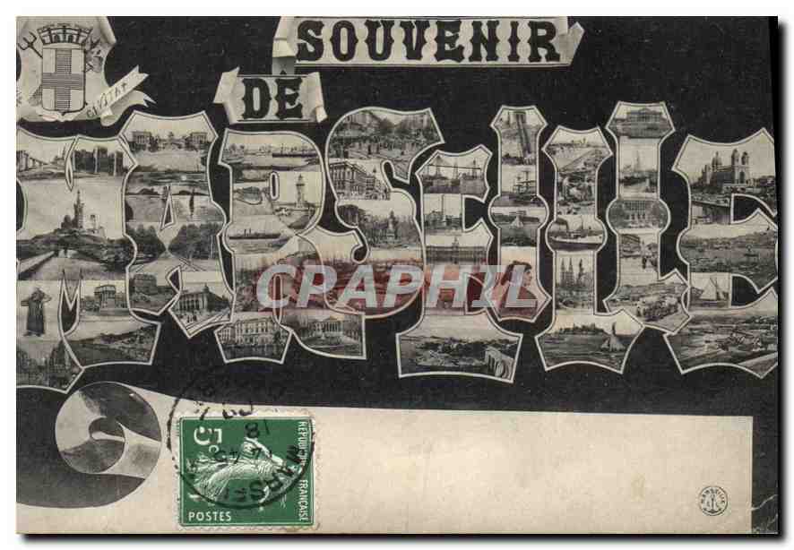 CPA Souvenir de Marseille