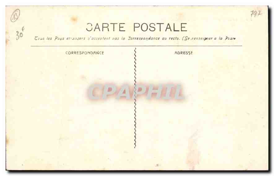 CPA Marseille le chateau Borely  — Rückseite