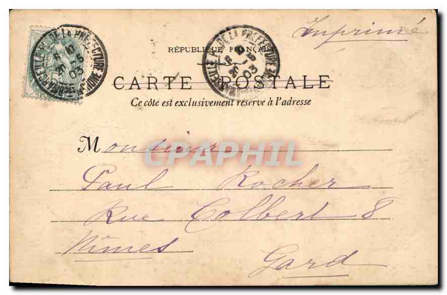 CPA Marseille un coin du parc Borely  — Rückseite