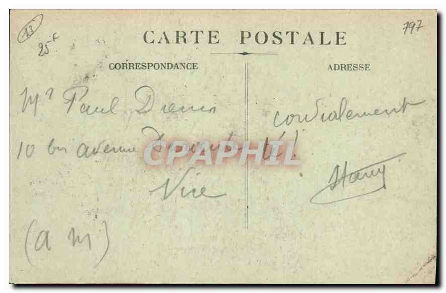 CPA Marseille le chateau d'If Bateau — Rückseite